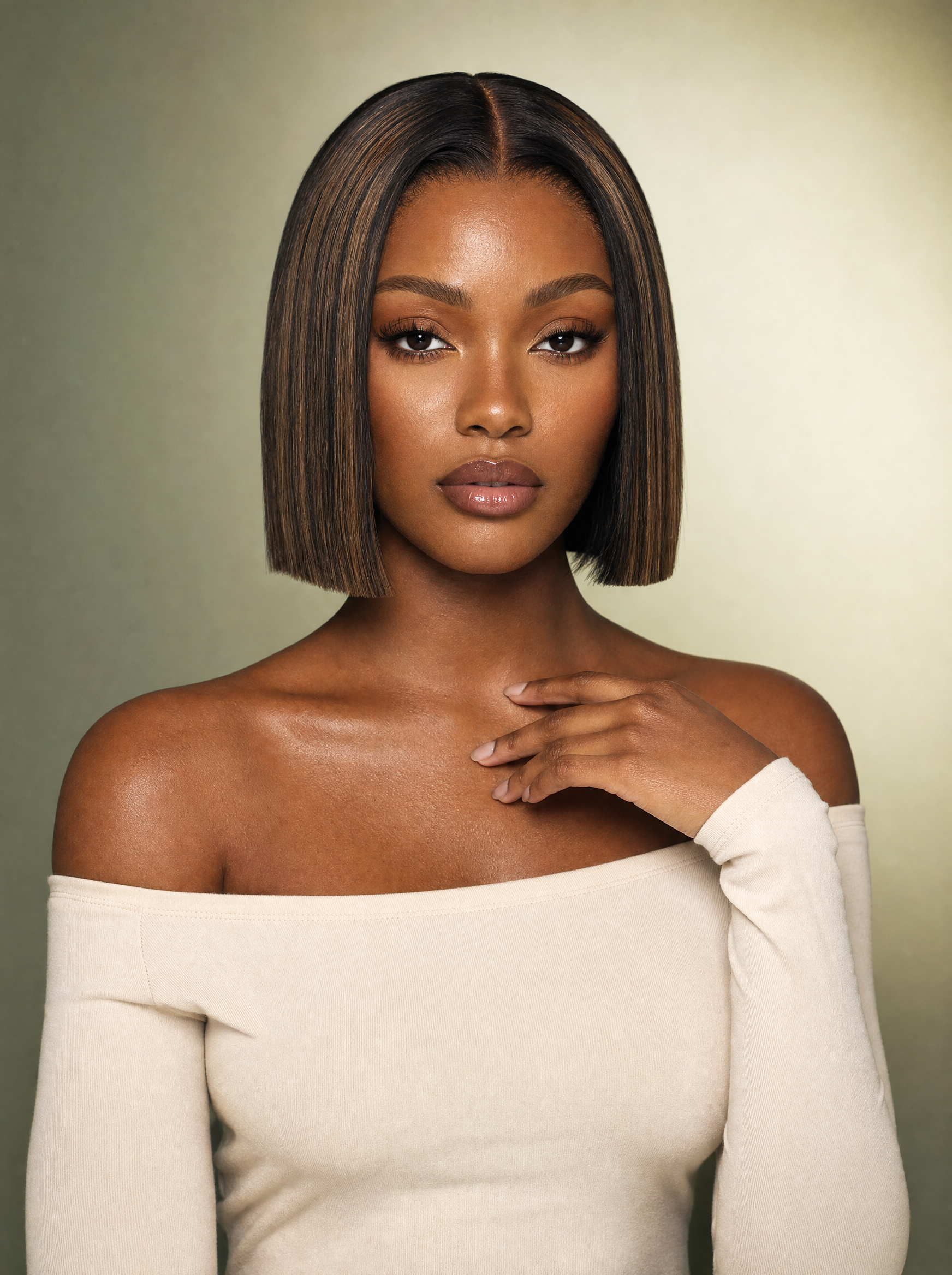 P1B 8 bob lace front wig